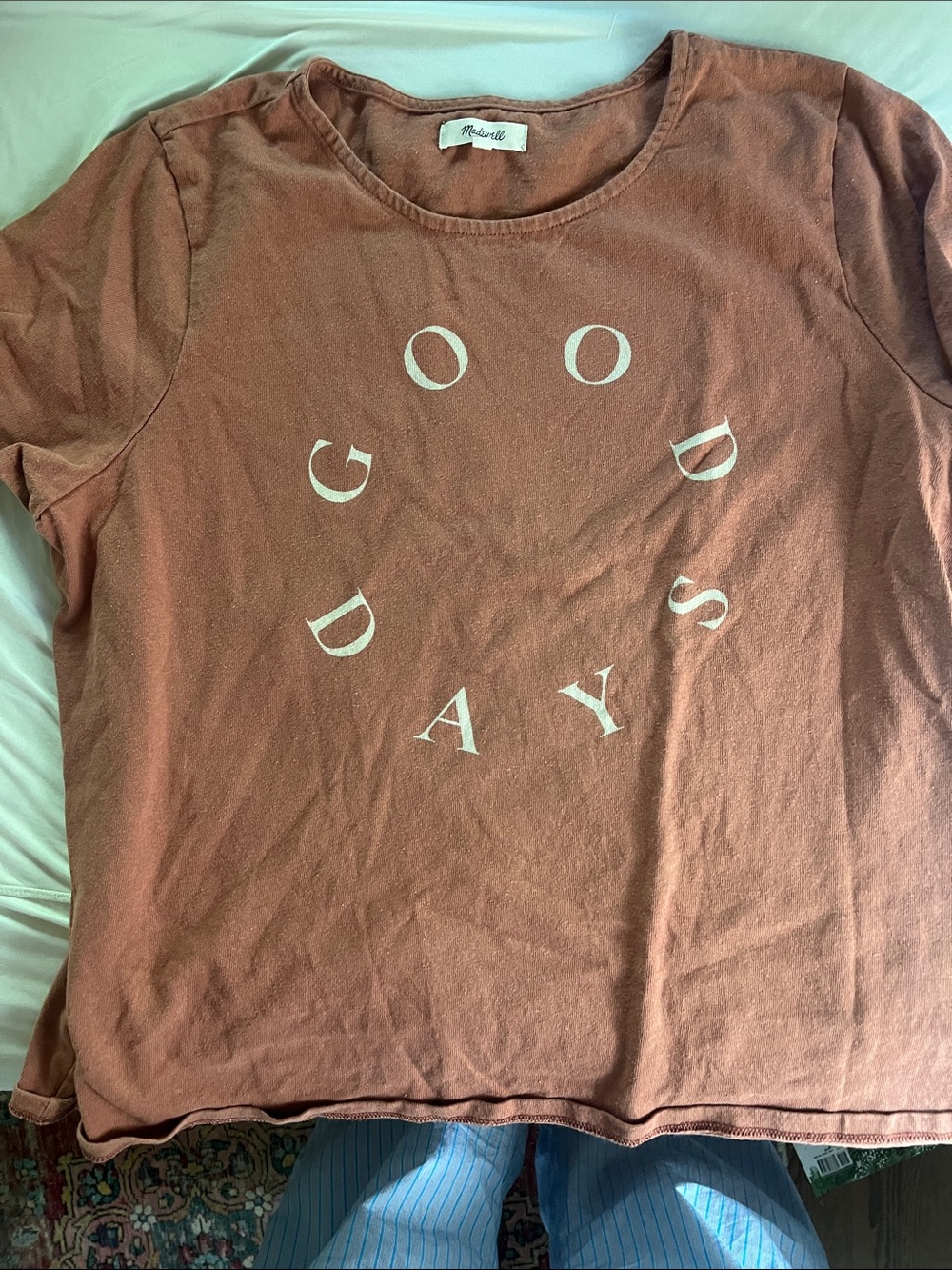 Madewell Rust Graphic 'GOOD DAYS' Short Sleeve Tee